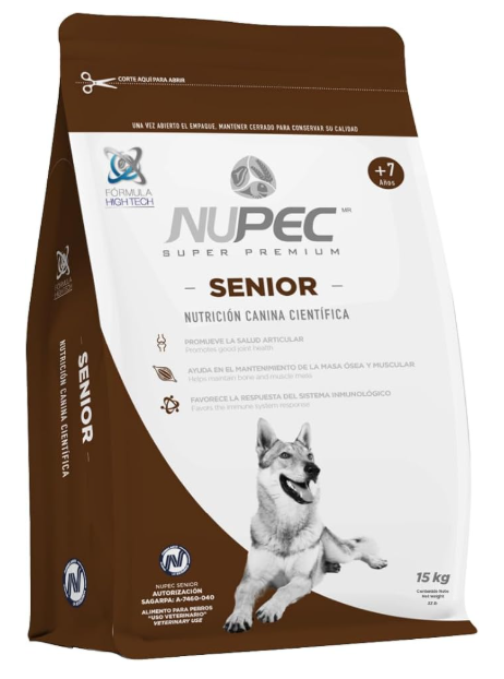 Nupec Senior 15 Kg - Alimento para Perro Raza Mediana y Grande