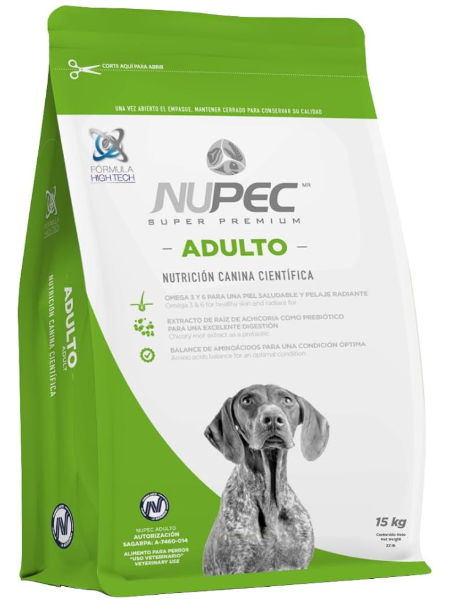 Nupec Adulto Razas Medianas y Grandes 15 Kg - Alimento de Alta Digestibilidad para Perros