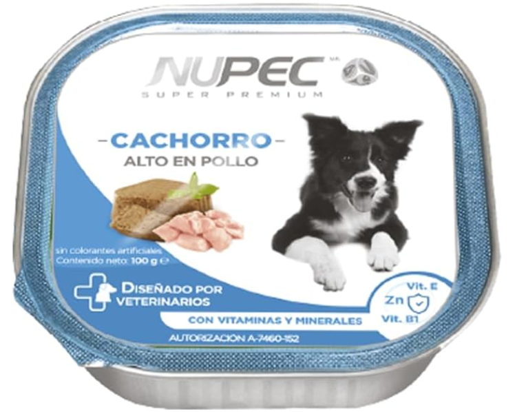 Nupec Alimento Húmedo para Cachorro - 16 Latas de 100g (Alto en Pollo)