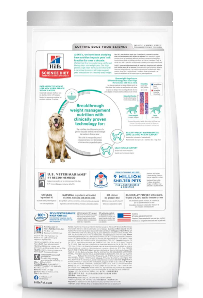 Hill's Science Diet Adult Perfect Weight 6.8 Kg - Alimento Seco para Perros Adultos Control de Peso