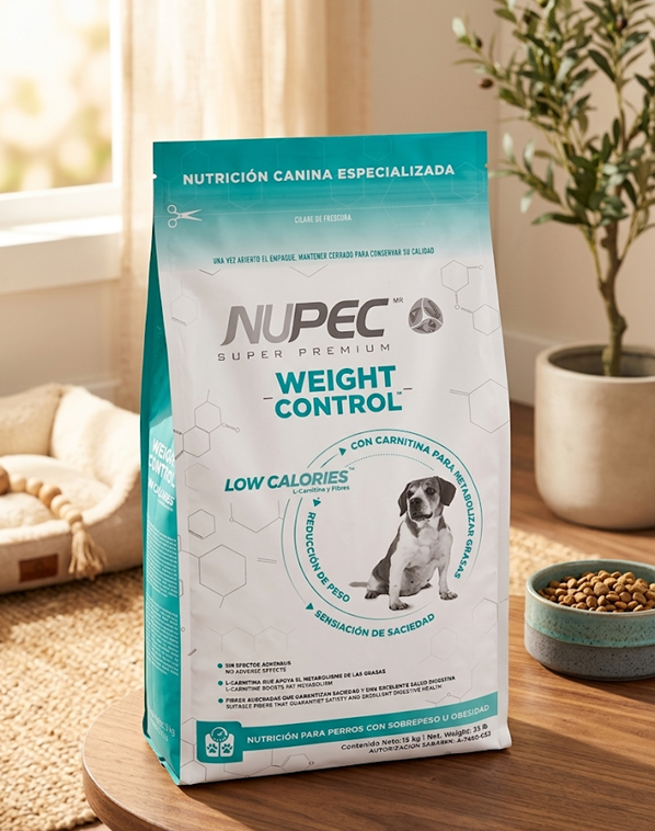 Nupec Weight Control Raza Mediana y Grande 15 Kg - Alimento para Perro Especializado para Control de Peso