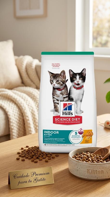 Hill's Science Diet Indoor Kitten 3.2 Kg - Alimento Seco para Gatitos de Interiores