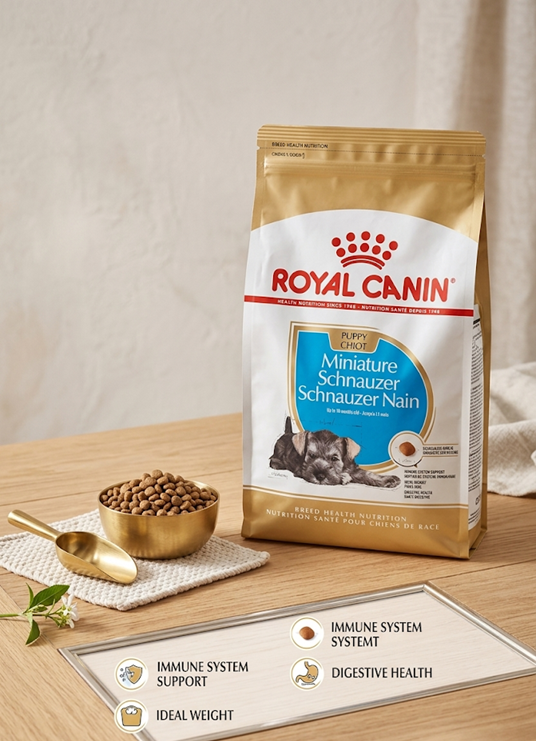 Alimento Royal Canin Miniature Schnauzer Puppy 1.1 Kg | Perros Cachorros Schnauzer hasta 10 meses